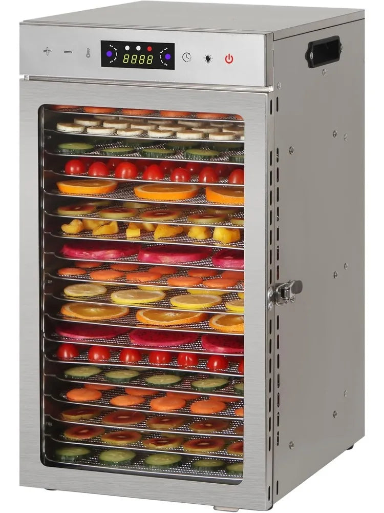 Machine, Dehydrators for Jerky, Stainless Steel Dehydrater for Fruits, Vegetables, Herbs, Mushroom, Dog T