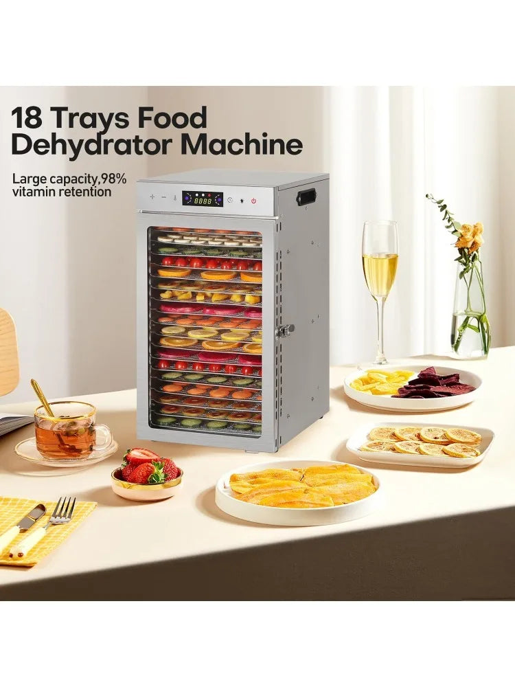 Machine, Dehydrators for Jerky, Stainless Steel Dehydrater for Fruits, Vegetables, Herbs, Mushroom, Dog T